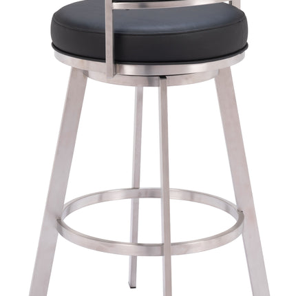 Gimsby Swivel Barstool Black Barstools TriadCommerceInc   