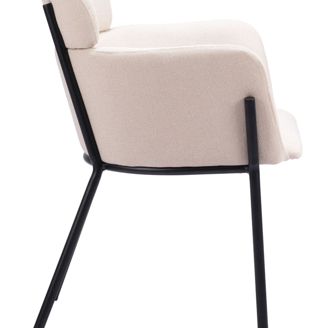 Bremor Dining Chair (Set of 2) Beige Chairs TriadCommerceInc   