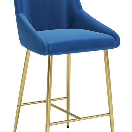 Madelaine Counter Stool Navy Blue & Gold Counter Stools [TriadCommerceInc] Default Title  