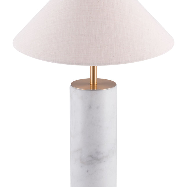 Ciara Table Lamp Beige & White Table Lamps TriadCommerceInc   