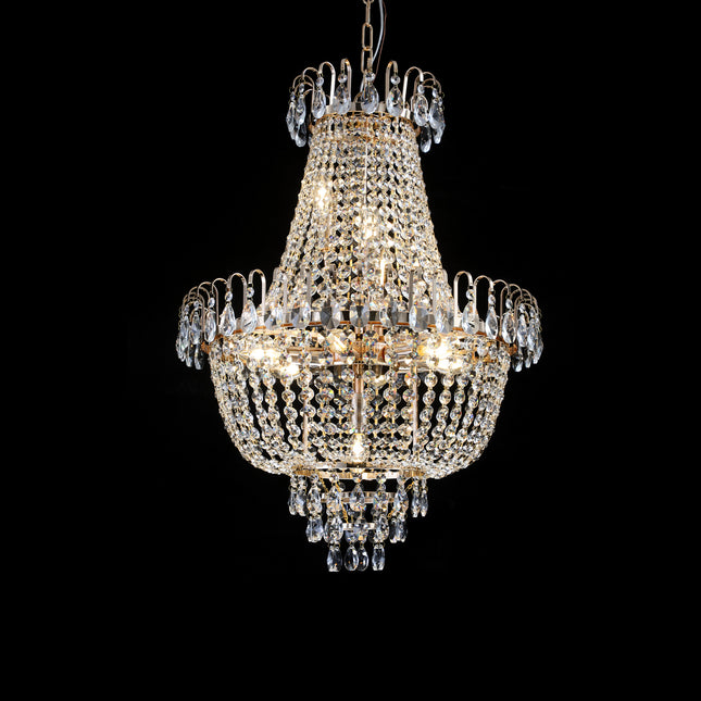 Gold K9 Crystal Chandelier Chandeliers TriadCommerceInc   