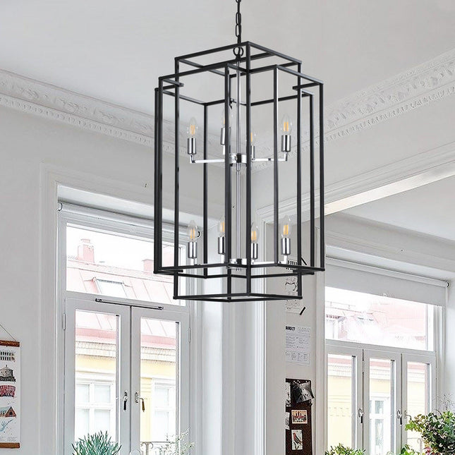 Stellar 8-Light Industrial Farmhouse Lantern Pendant Pendant Lights TriadCommerceInc   