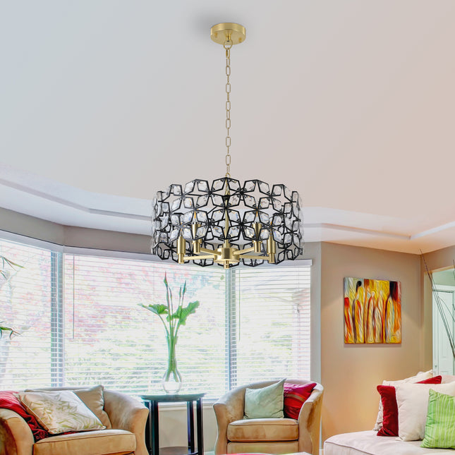 Modern Crystal Chandelier for Living-Room Round Cristal Lamp Luxury Home Decor Light Fixture Chandeliers TriadCommerceInc as Pic  