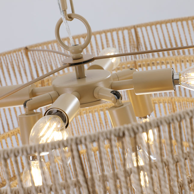 Bohemian style Woven Pendant Light Chandeliers TriadCommerceInc   