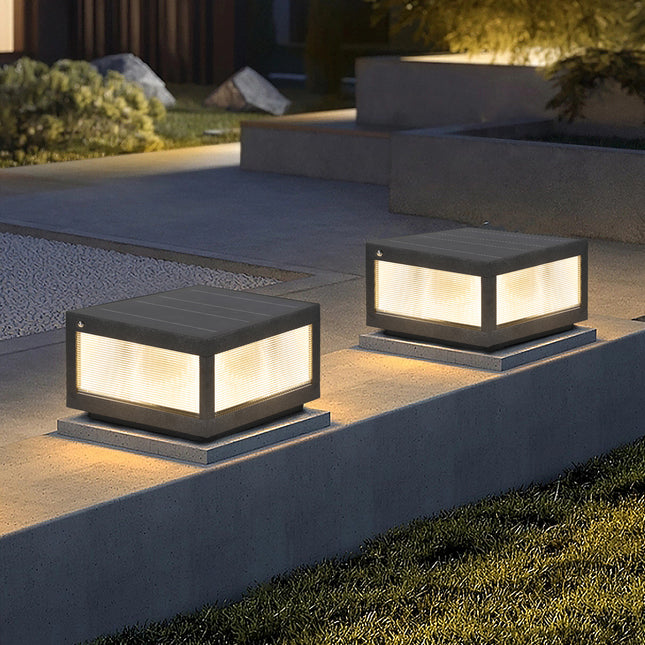 Solar Wall Lamp With Dimmable LED(2 pack) Landscape Pathway Lighting TriadCommerceInc   