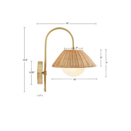 Rattan Weave Wall Sconce Wall Lighting TriadCommerceInc   