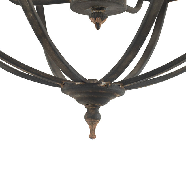 Malin Matte Black Iron Orb Chandelier Chandeliers TriadCommerceInc   