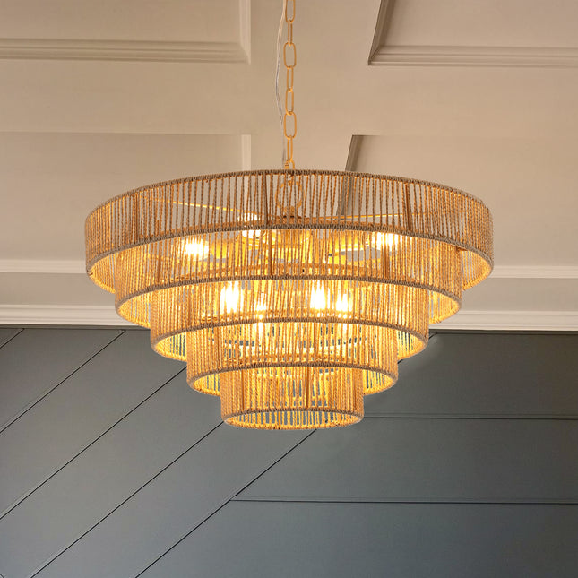 Bohemian style Woven Pendant Light Chandeliers TriadCommerceInc Bohemian  