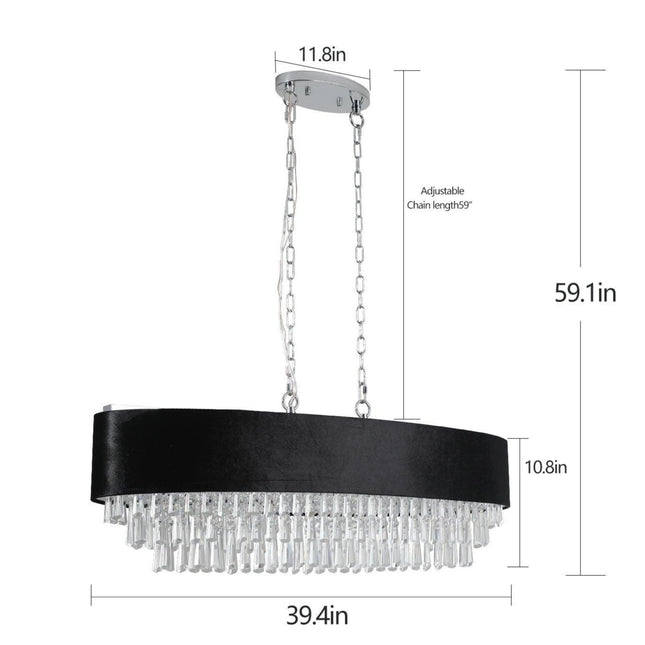 Aria Luxe Crystal Chandelier Pendant Light Chandeliers TriadCommerceInc   