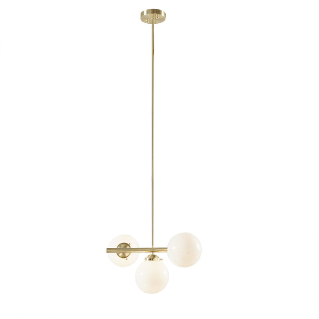 Aurelia Frosted Globe Brass Chandelier Chandeliers TriadCommerceInc   