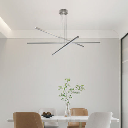 Minimalist Silver LED Pendant Light Chandeliers [TriadCommerceInc]   