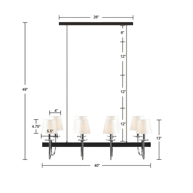 Margaux Polished Nickel Drum Shade Chandelier Chandeliers TriadCommerceInc   