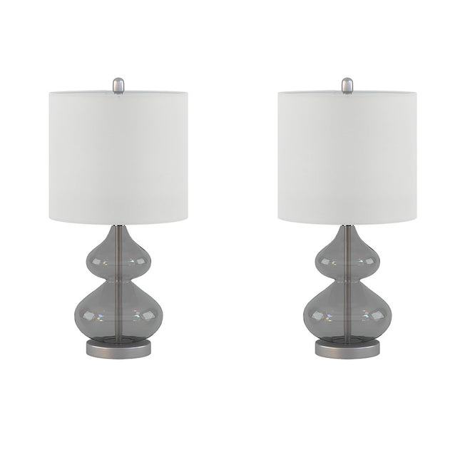 Ellipse Curved Glass Table Lamp, Set of 2 Table Lamps [TriadCommerceInc]   