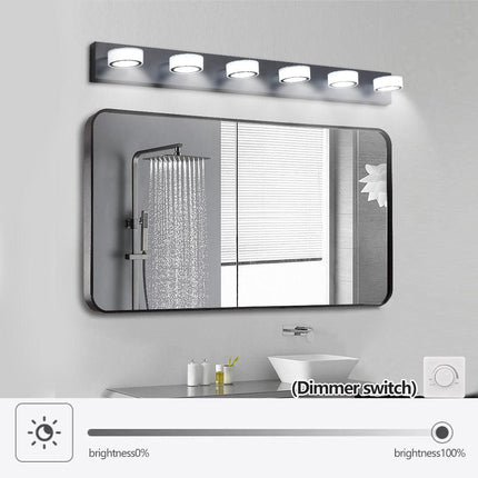 Modern Black 6-Light LED Vanity Light Fixture Vanity Lighting TriadCommerceInc   