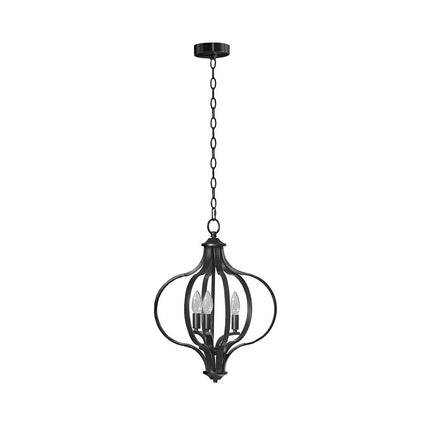 Adelaide Matte Black Iron Lantern Chandelier Chandeliers TriadCommerceInc   