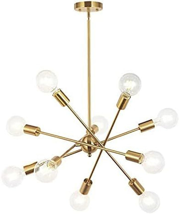 Modern Sputnik Brass Chandelier Chandeliers TriadCommerceInc