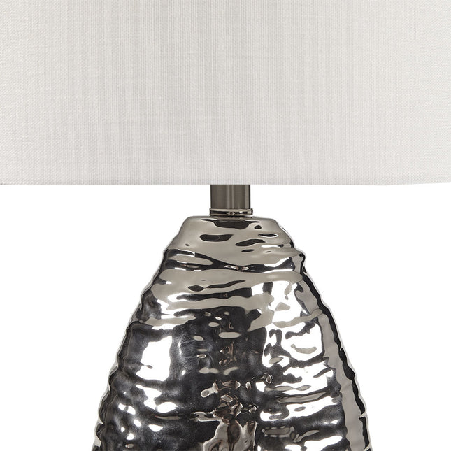 Oval Textured Ceramic Table Lamp Table Lamps [TriadCommerceInc]   