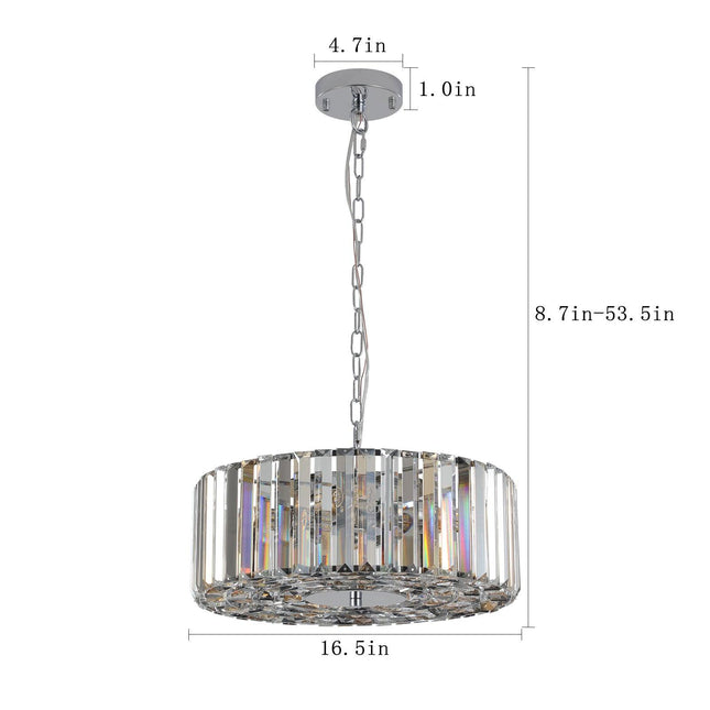 Ophelia Luxe Crystal Droplet Ceiling Light Chandeliers TriadCommerceInc   