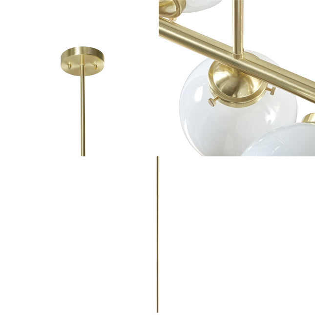 Aurelia Frosted Globe Brass Chandelier Chandeliers TriadCommerceInc   