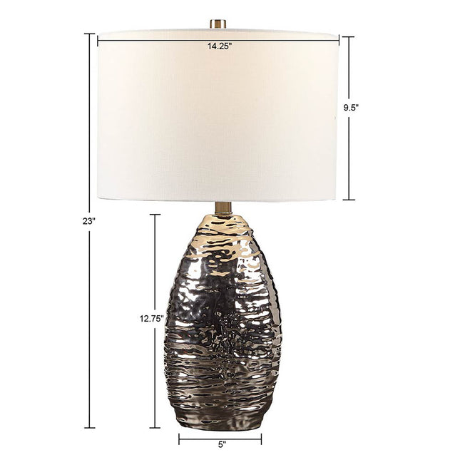 Oval Textured Ceramic Table Lamp Table Lamps [TriadCommerceInc]   