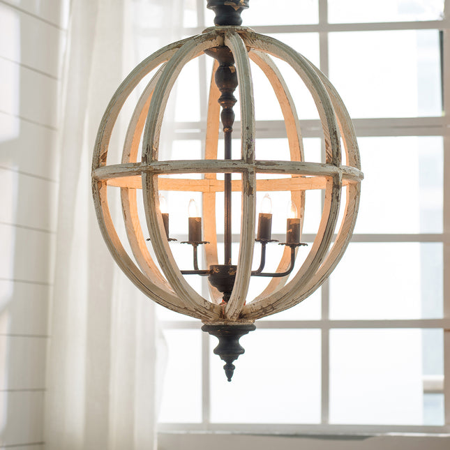 Farmhouse Globe Chandelier Chandeliers TriadCommerceInc   