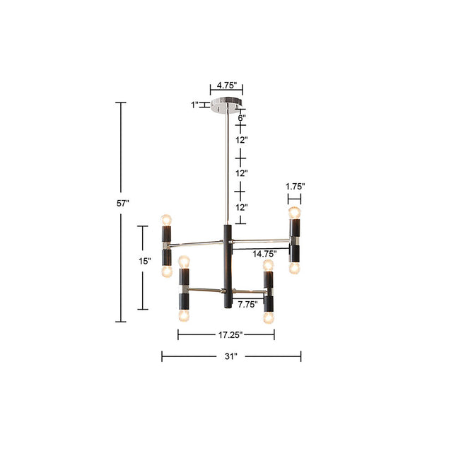 Arden Two-Tone Iron Sphere Chandelier Chandeliers TriadCommerceInc   