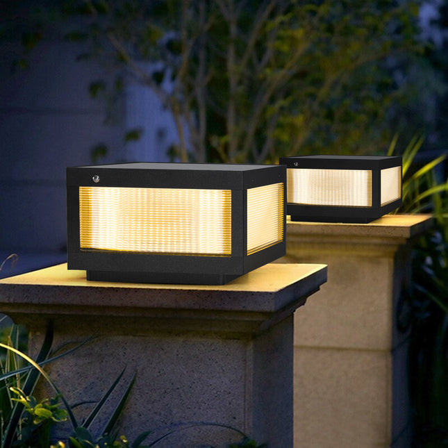 Solar Wall Lamp With Dimmable LED(2 pack) Landscape Pathway Lighting TriadCommerceInc   