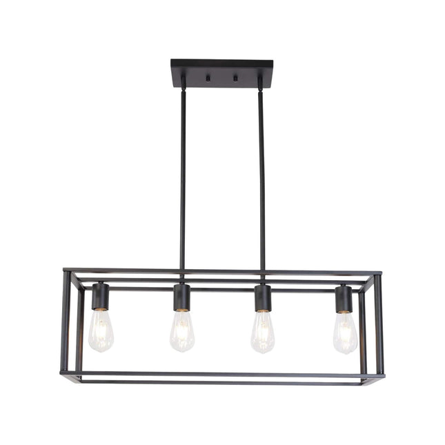 Industrial Rectangular Pendant Light Chandeliers TriadCommerceInc as Pic  