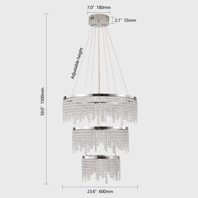 Vespera LED Chandelier Chandeliers TriadCommerceInc   