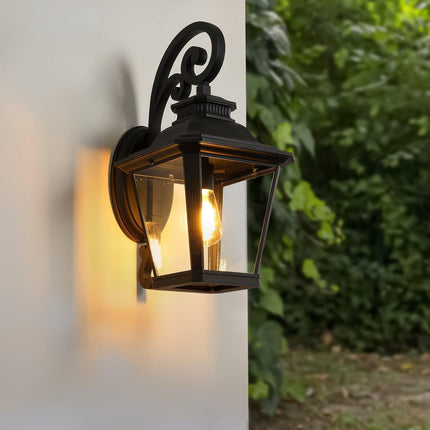 Large Outdoor Wall Sconce Light with Clear Glass outdoor wall lighting TriadCommerceInc   