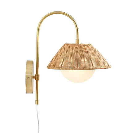 Rattan Weave Wall Sconce Wall Lighting TriadCommerceInc   