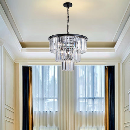 Black Luxury Crystal Chandelier Modern Chandeliers TriadCommerceInc   