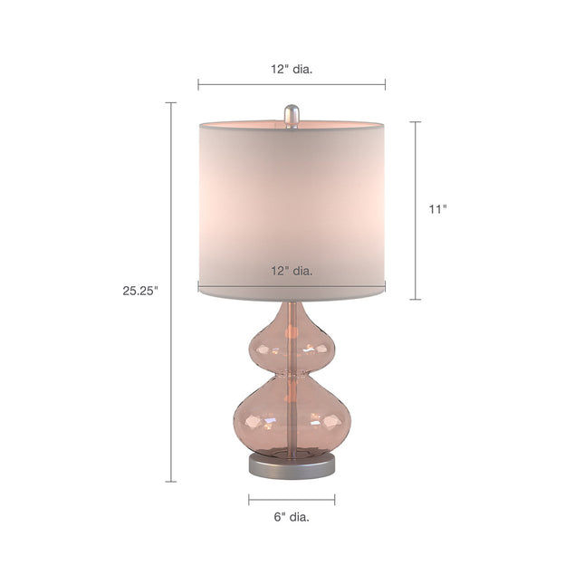Ellipse Curved Glass Table Lamp, Set of 2 Table Lamps [TriadCommerceInc]   