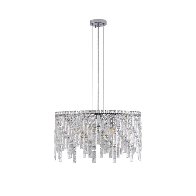 Luxurious Round Silver Crystal Chandelier Chandeliers TriadCommerceInc   