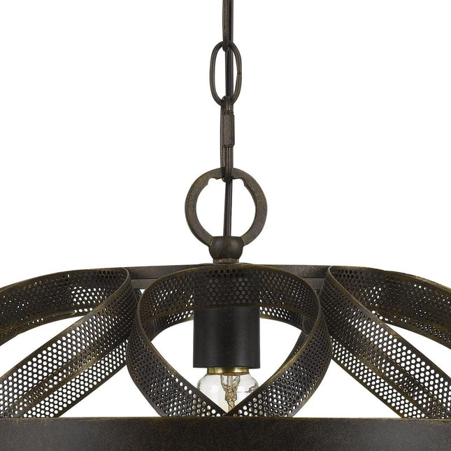 Mesh Design Pendant Fixture, Dark Bronze Pendant Lights TriadCommerceInc   