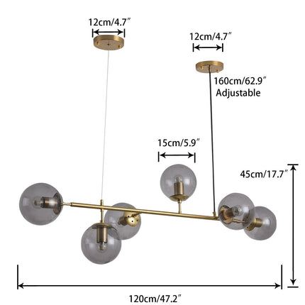 Modern chic chandelier 6 bulbs Chandeliers TriadCommerceInc   