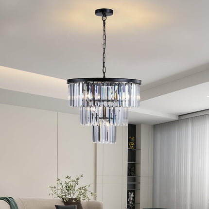 Black Luxury Crystal Chandelier Modern Chandeliers TriadCommerceInc as Pic  