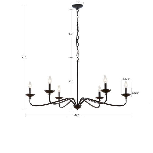 Brighton Farmhouse Metal Chandelier Chandeliers TriadCommerceInc   