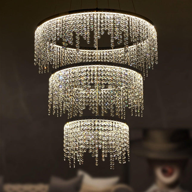 Fancy hanging crystal chandelier Chandeliers TriadCommerceInc