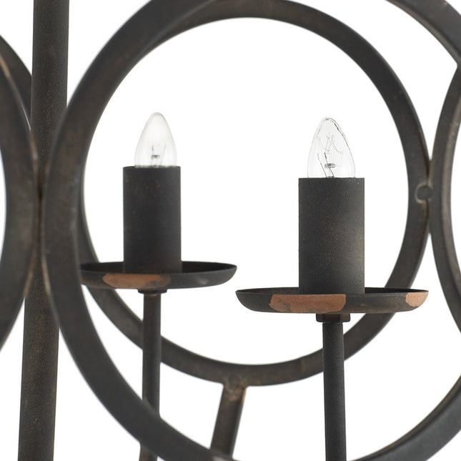 Malin Matte Black Iron Orb Chandelier Chandeliers TriadCommerceInc   