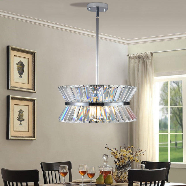 Aurelia Luxe Crystal Pendant Chandelier Chandeliers TriadCommerceInc   