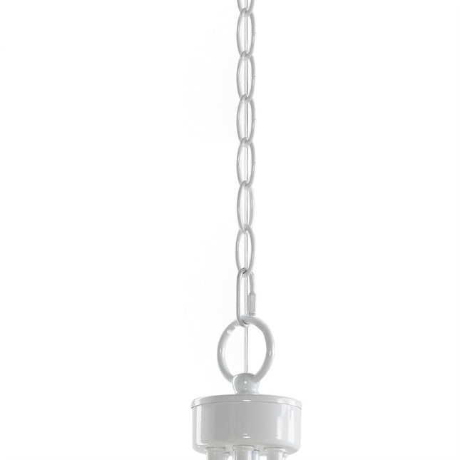 Ellie Curved Iron Farmhouse Chandelier in Gloss White Chandeliers TriadCommerceInc   