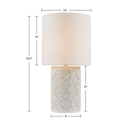 Ashbourne Embossed Table Lamp Table Lamps TriadCommerceInc   