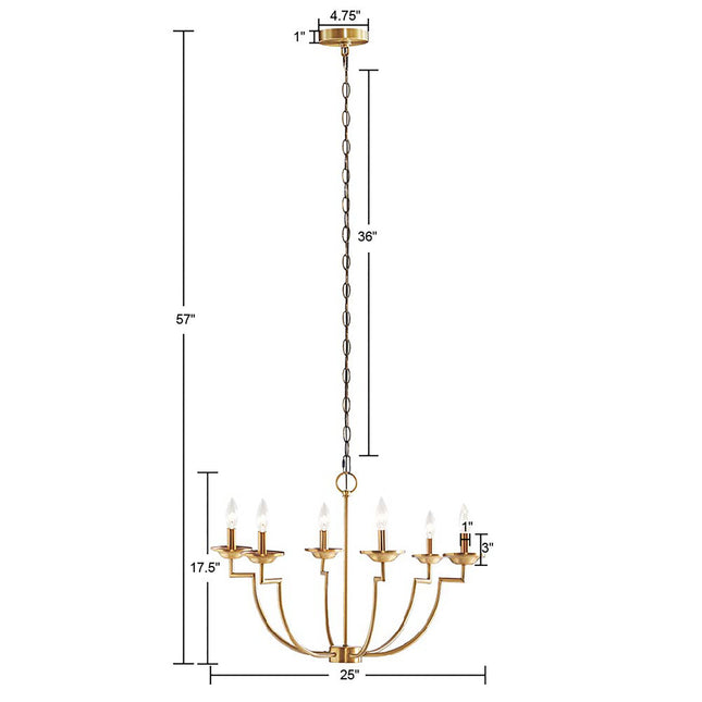 Savor 6-Light Traditional Candelabra Styled Chandelier Chandeliers TriadCommerceInc   