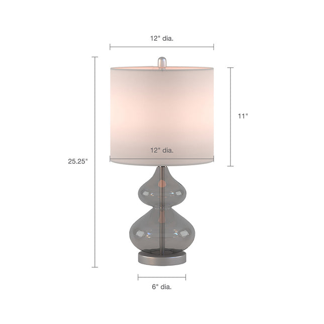 Ellipse Curved Glass Table Lamp, Set of 2 Table Lamps [TriadCommerceInc]   