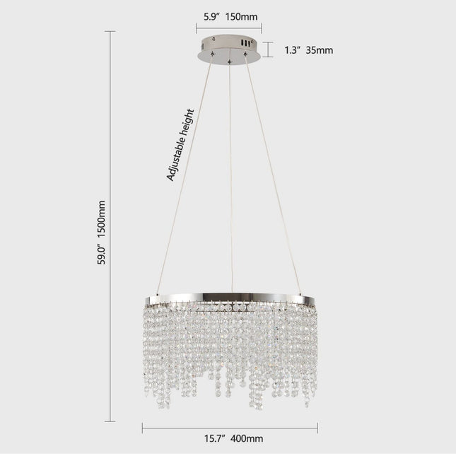 Adeline Crystal Chandelier Chandeliers TriadCommerceInc   