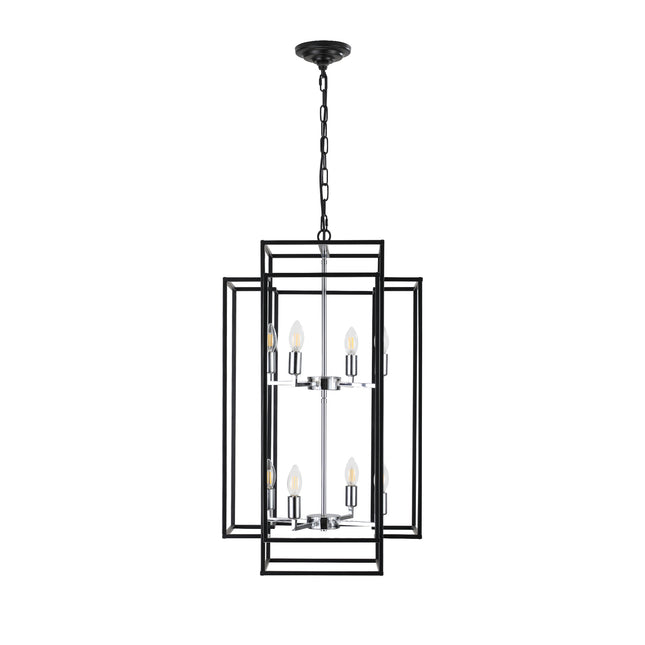 Stellar 8-Light Industrial Farmhouse Lantern Pendant Pendant Lights TriadCommerceInc   