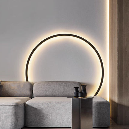 47" Minimalist Circle Wall Light outdoor wall lighting TriadCommerceInc   