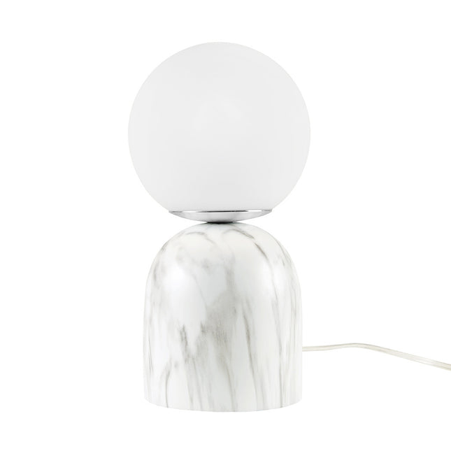 Frosted Glass Globe Resin Table Lamp Table Lamps TriadCommerceInc   