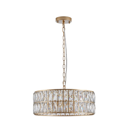 Aurelia Elegant Crystal Drum chandelier Chandeliers TriadCommerceInc   